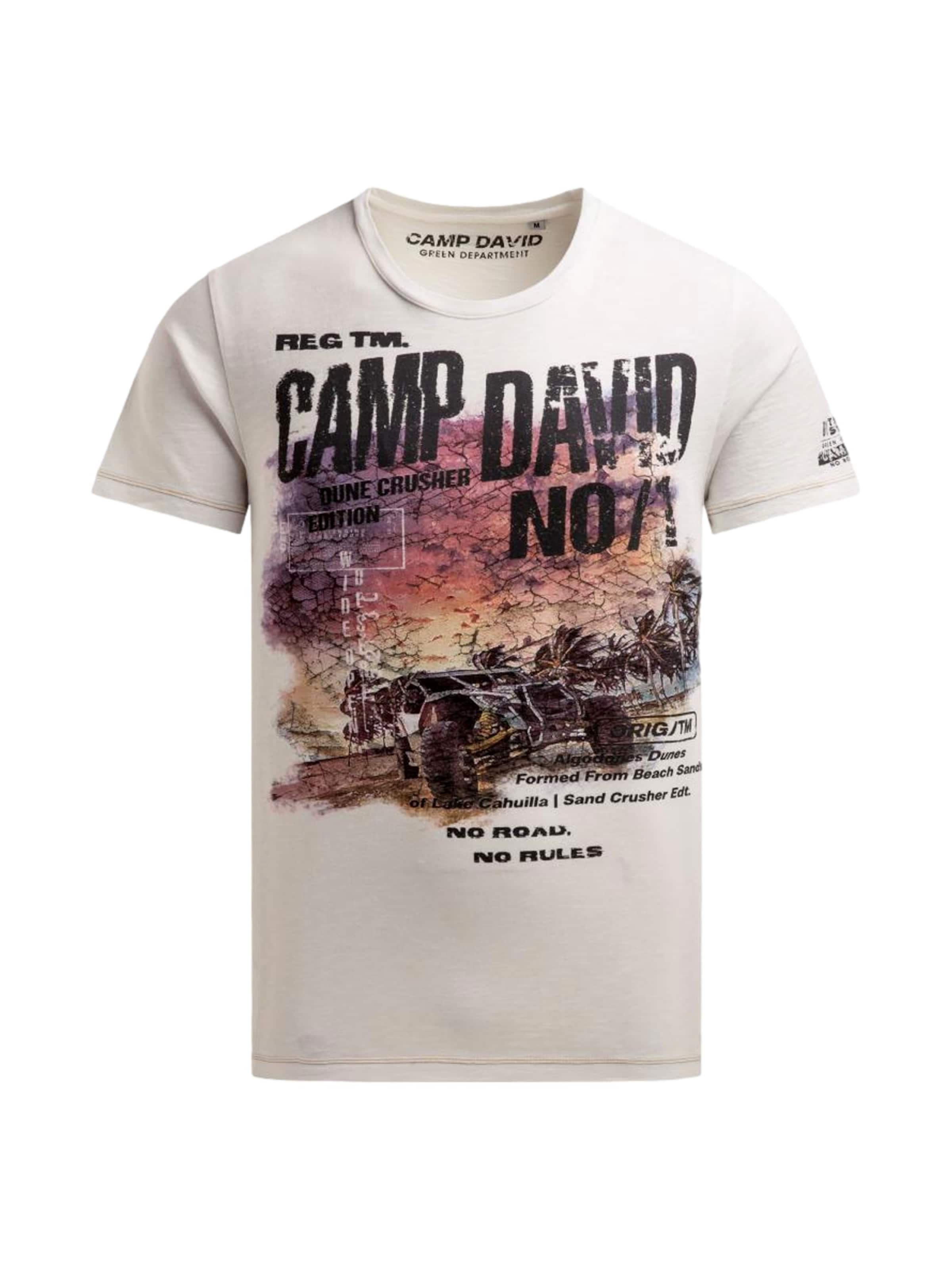 CAMP DAVID Shirt 'Dune Crusher' in de kleur Wit, Productweergave