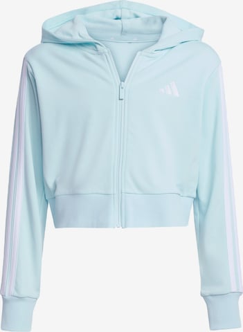 ADIDAS SPORTSWEAR - Sudadera con cremallera deportiva 'Essentials' en azul: frente