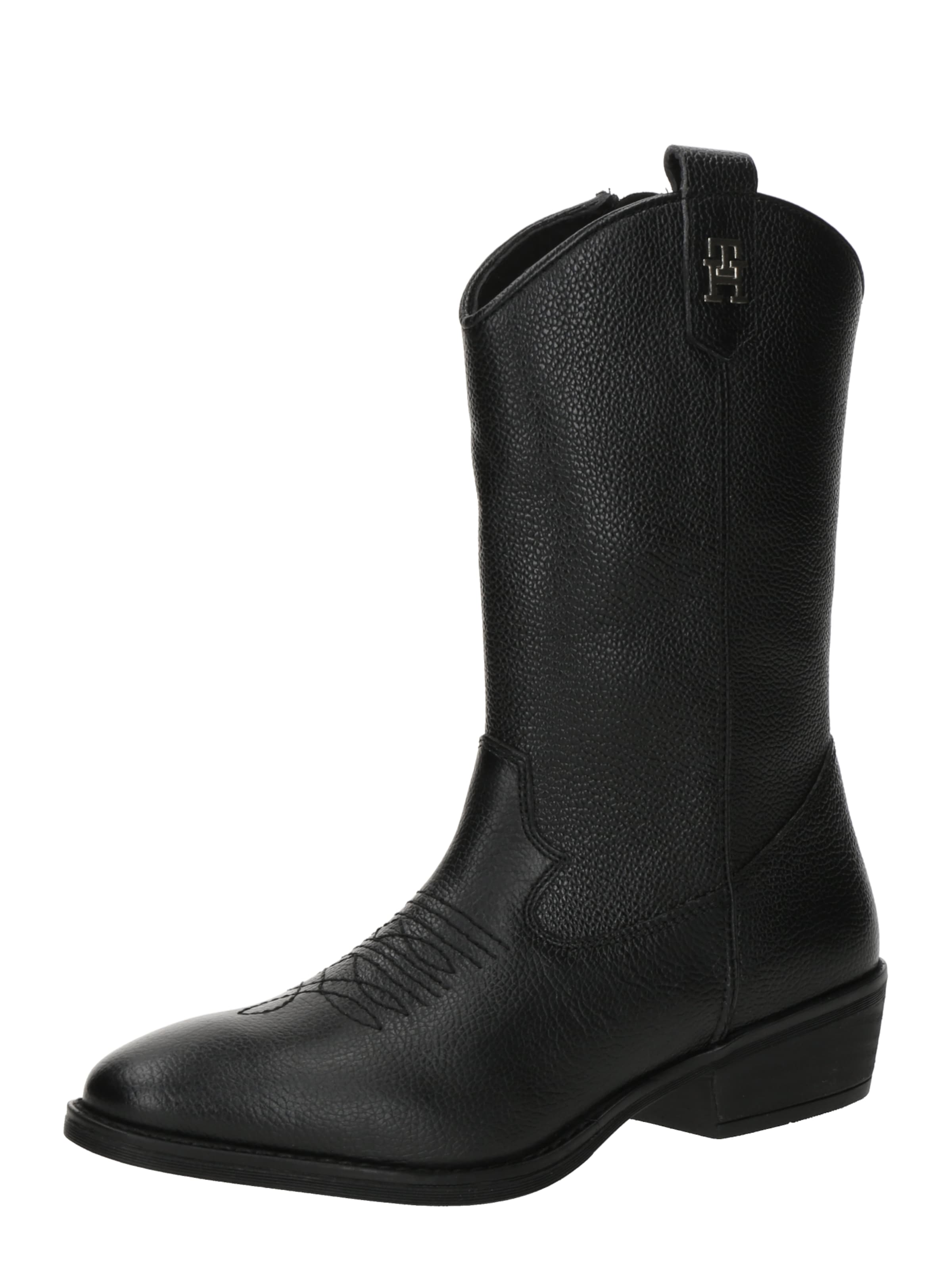 TOMMY HILFIGER Ботуши в черно: отпред