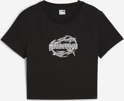 PUMA Shirt 'Hyper' in schwarz / silber, Produktansicht