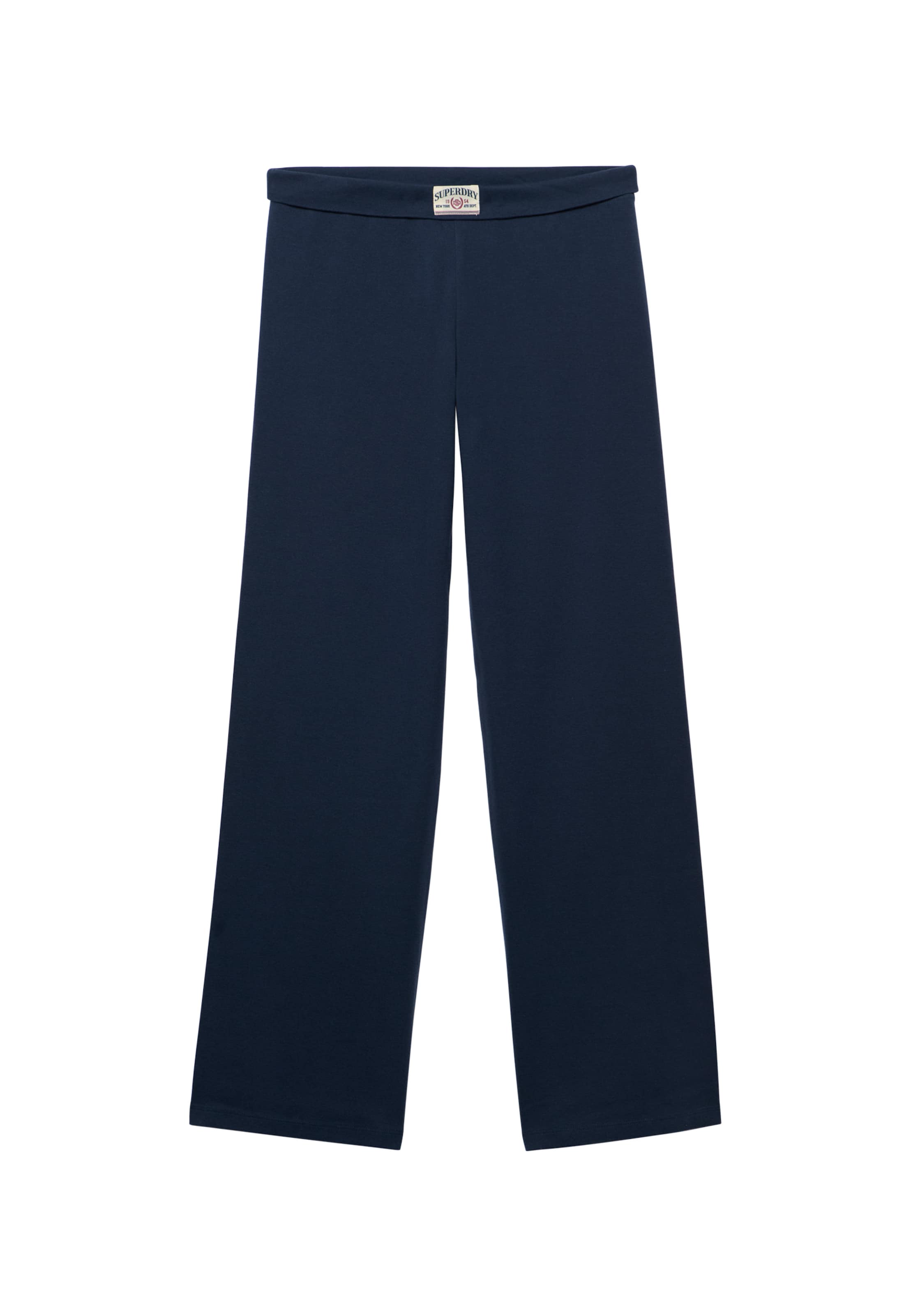 Superdry & Co Wide leg Broek 'Athletic Essentials' in Blauw: voorkant