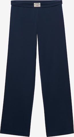 Superdry & Co Wide leg Broek 'Athletic Essentials' in Blauw: voorkant