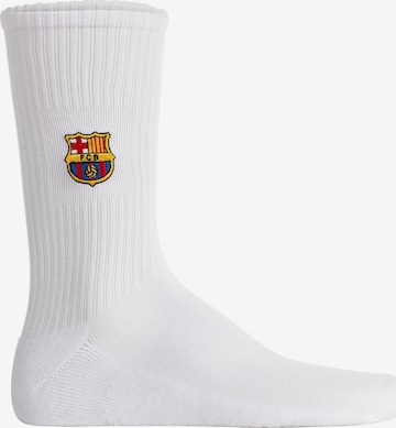FC Barcelona Socken in Weiß: Vorderseite