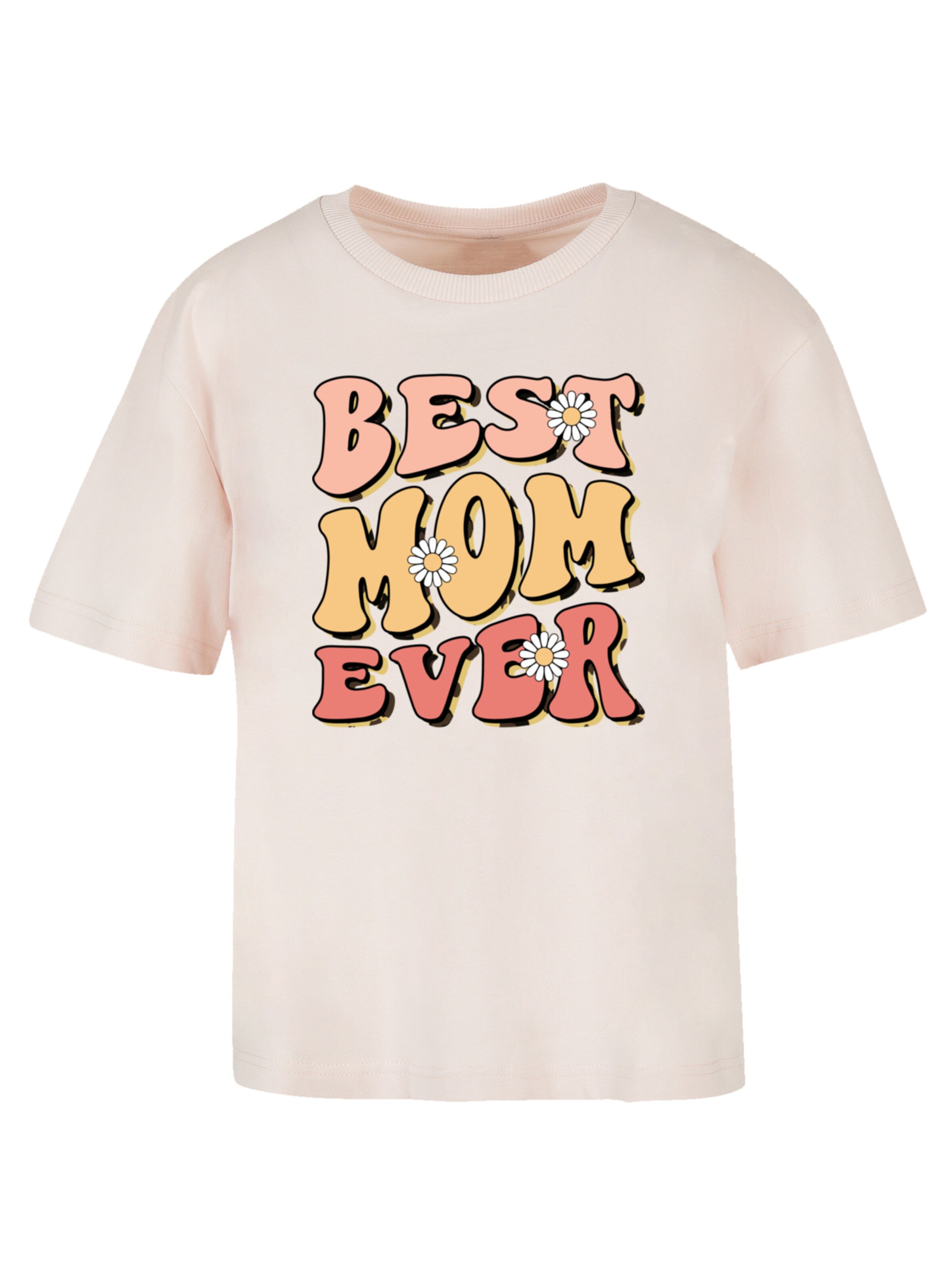 T-shirt 'Mothers Day Best Mom Ever' F4NT4STIC en rose : devant