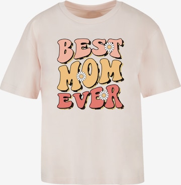 T-shirt 'Mothers Day Best Mom Ever' F4NT4STIC en rose : devant