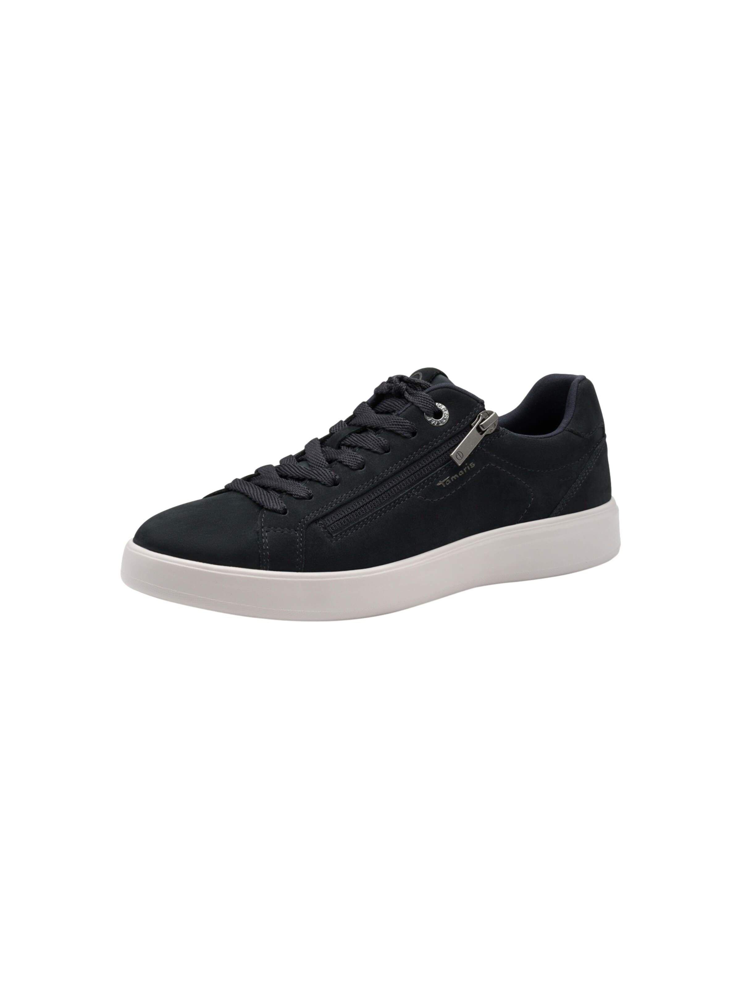 Chaussure de sport à lacets 'Leder-Sneaker' Tamaris en bleu