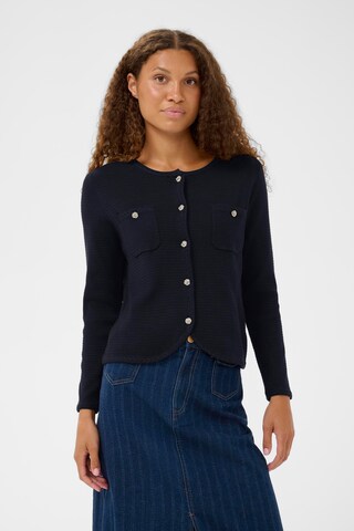 SAINT TROPEZ Gebreid vest 'LeciaSZ' in Blauw: voorkant