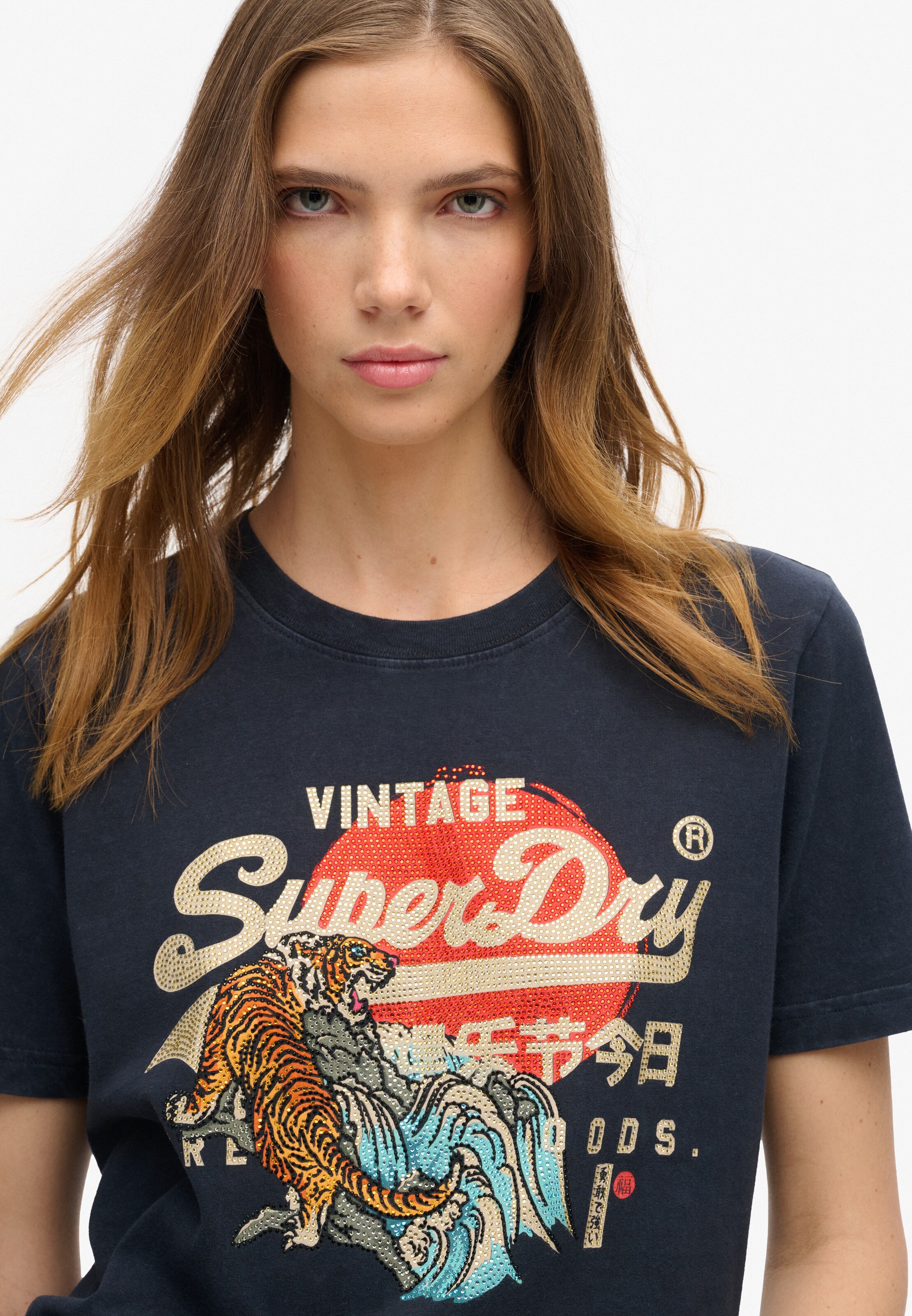 Superdry Shirt 'Tokyo' in Blauw: voorkant