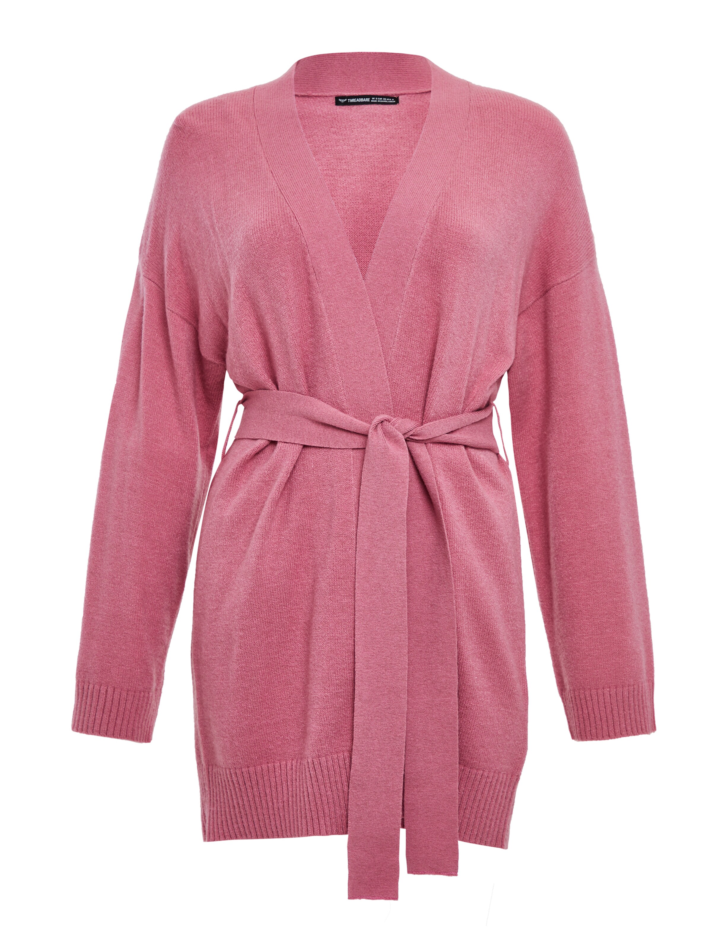 Threadbare Knit Cardigan in Pink: front