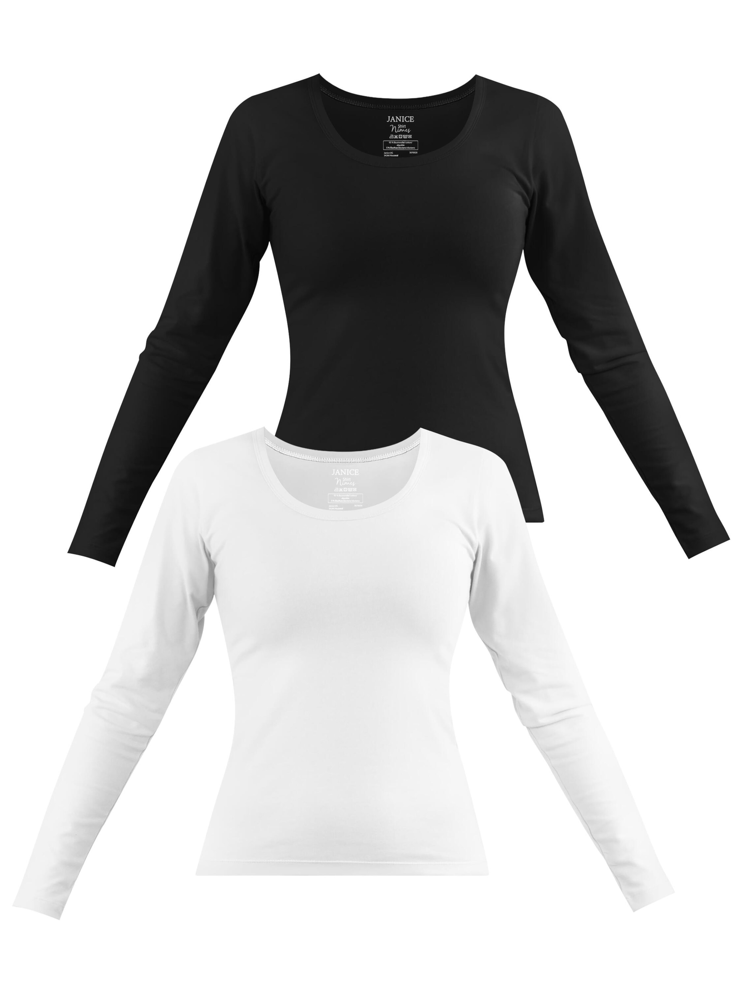 Janice - Camiseta 'Nimes' en negro: frente