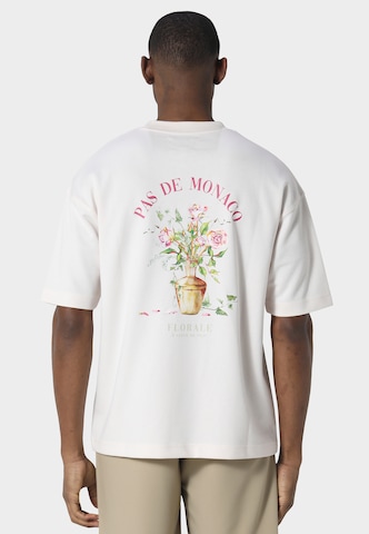 T-Shirt 'Pot De Vie' Pas De Monaco en blanc : devant