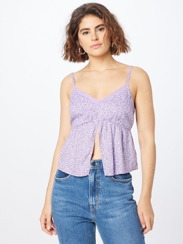 HOLLISTER - Top em roxo: frente