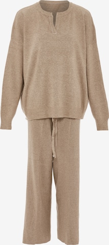 BLONDA Sweat suit in Beige: front