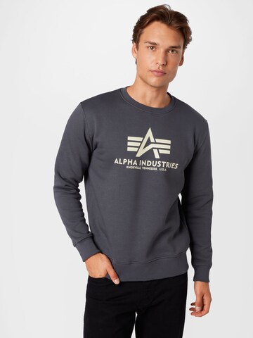 ALPHA INDUSTRIES Sweatshirt 'Basic' in Grijs: voorkant