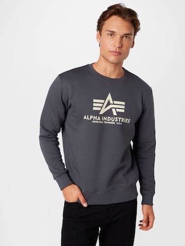 ALPHA INDUSTRIES Sweatshirt 'Basic' in Grau: predná strana