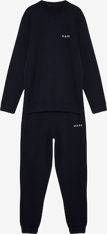 Trendyol Πιτζάμα μακριά σε μπλε: μπροστά