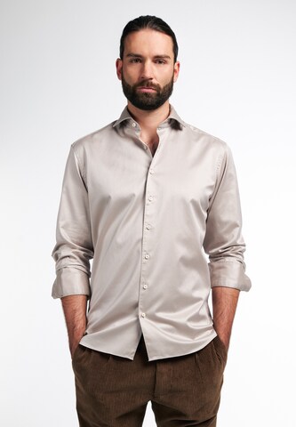 ETERNA Regular fit Zakelijk overhemd in Beige: voorkant