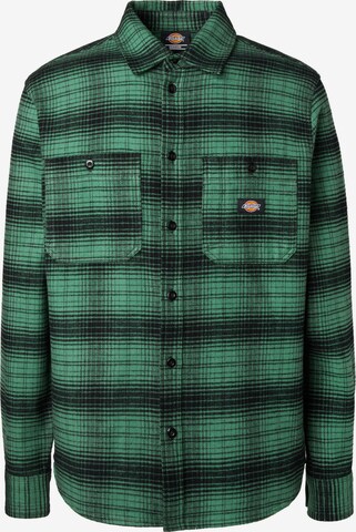 DICKIES Button Up Shirt 'Evansville' in Green: front