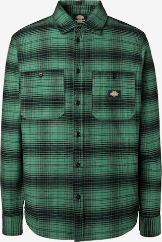DICKIES Button Up Shirt 'Evans' in Green: front