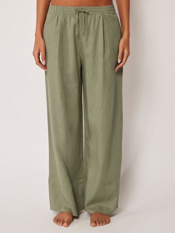 CALZEDONIA Wide leg Pants 'Palazzo' in Green: front