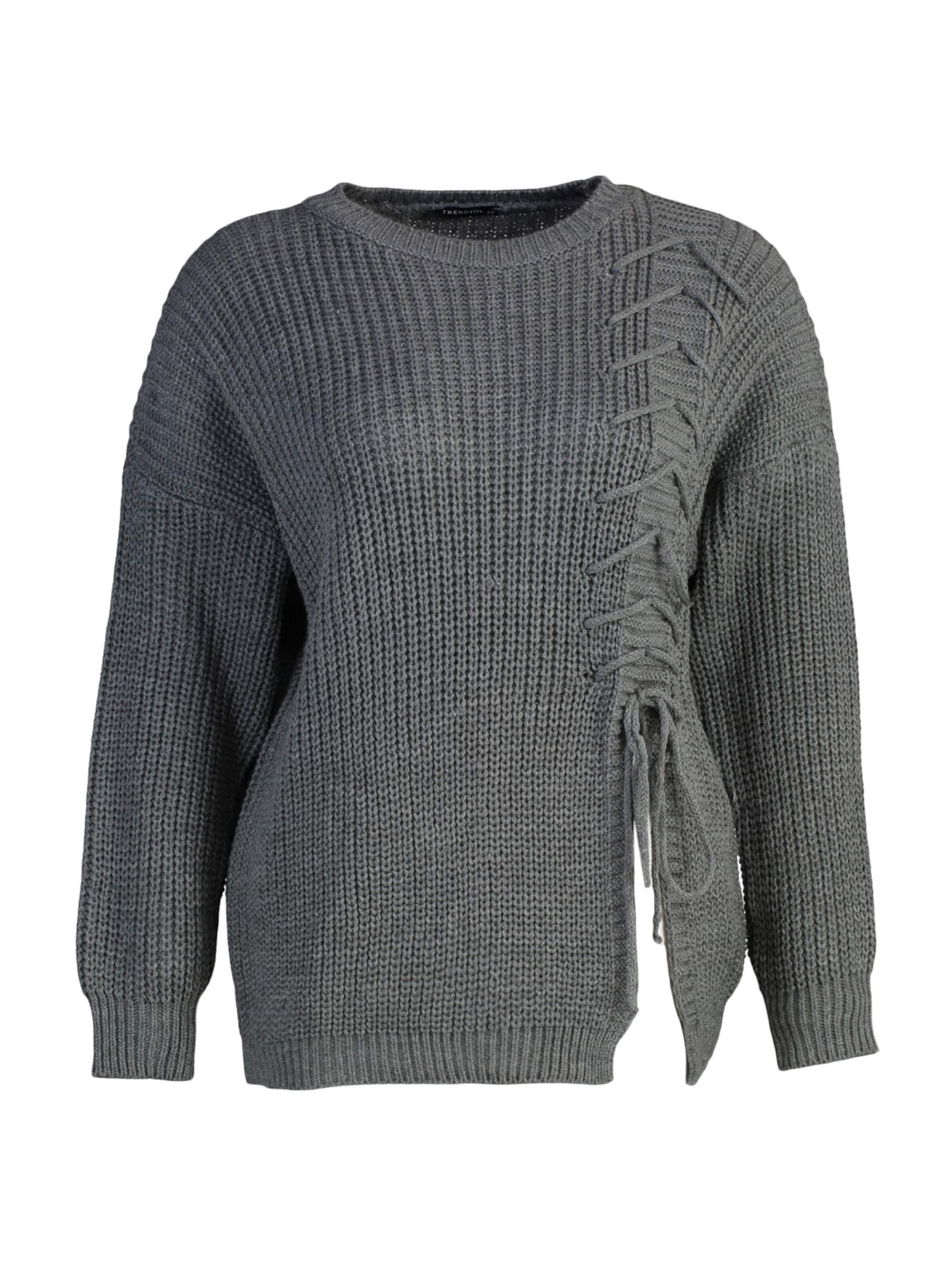 Trendyol Curve Пуловер в сиво