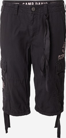 Regular Pantalon cargo CAMP DAVID en noir : devant