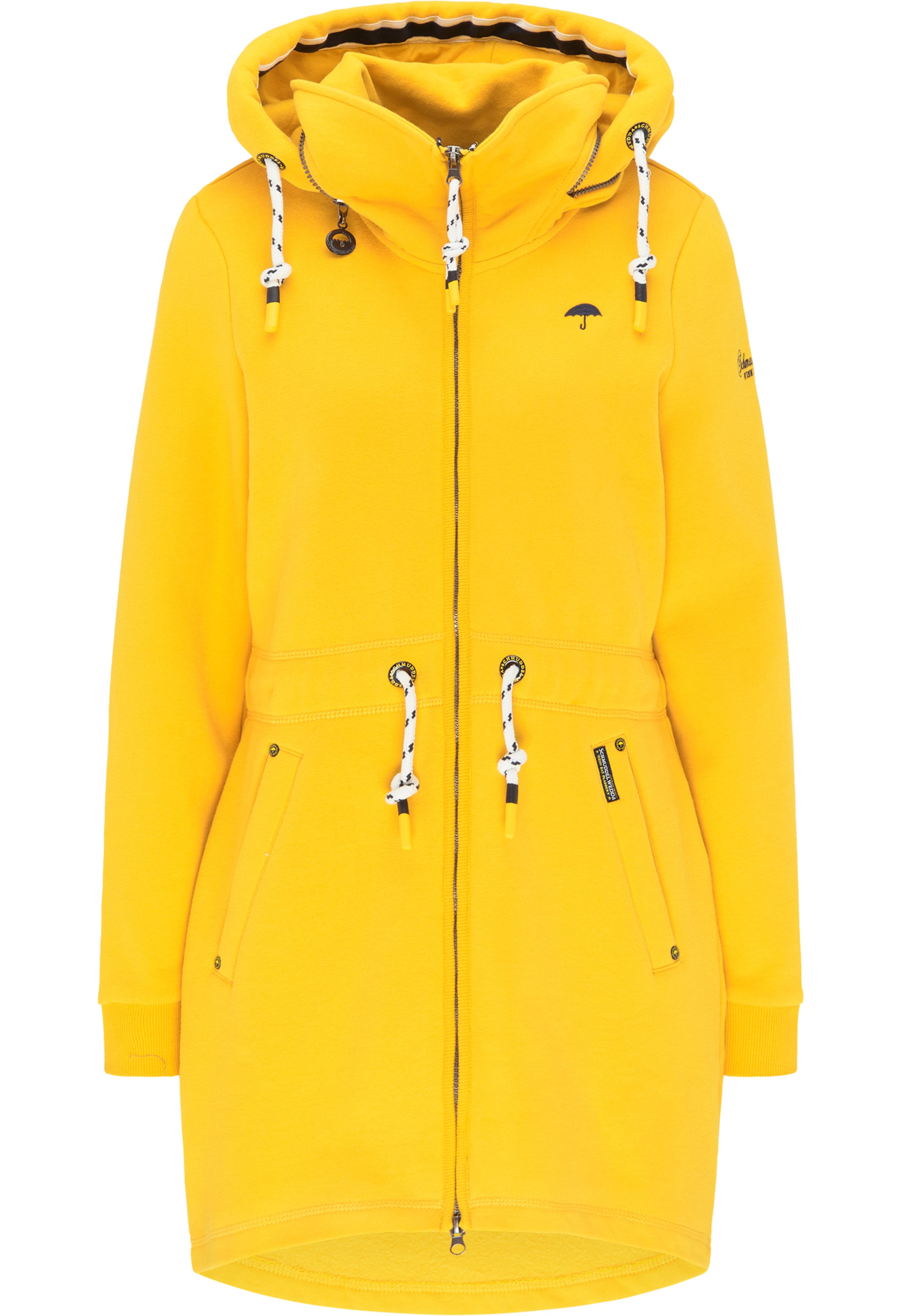 Schmuddelwedda Sweatvest in Geel: voorkant