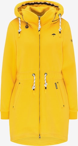 Schmuddelwedda Zip-Up Hoodie in Yellow: front