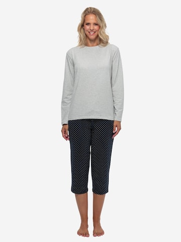 SCHIESSER Pajama 'Organic Cotton' in Blue: front