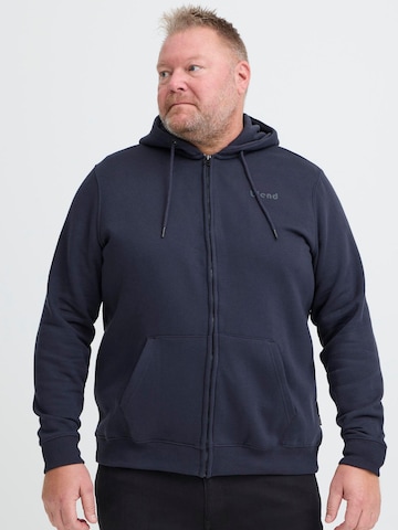 BLEND Kapuzensweatjacke ' BHDOWNTON FULLZIP ' in Blau