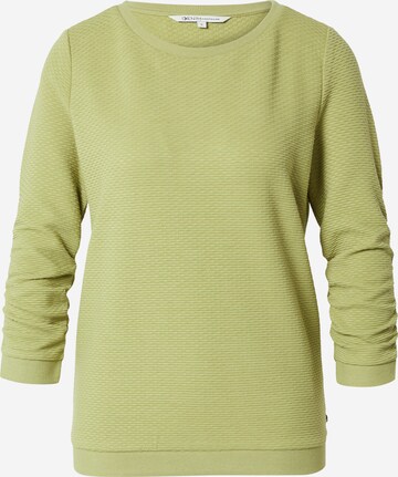 Sweat-shirt TOM TAILOR en vert : devant