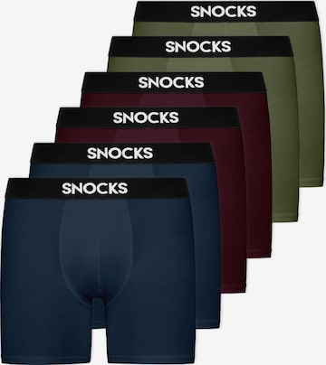 SNOCKS - Cuecas compridas em azul: frente