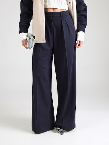 MM by Max Mara Wide leg Παντελόνι με τσάκιση 'GINNICO' σε μπλε: μπροστά