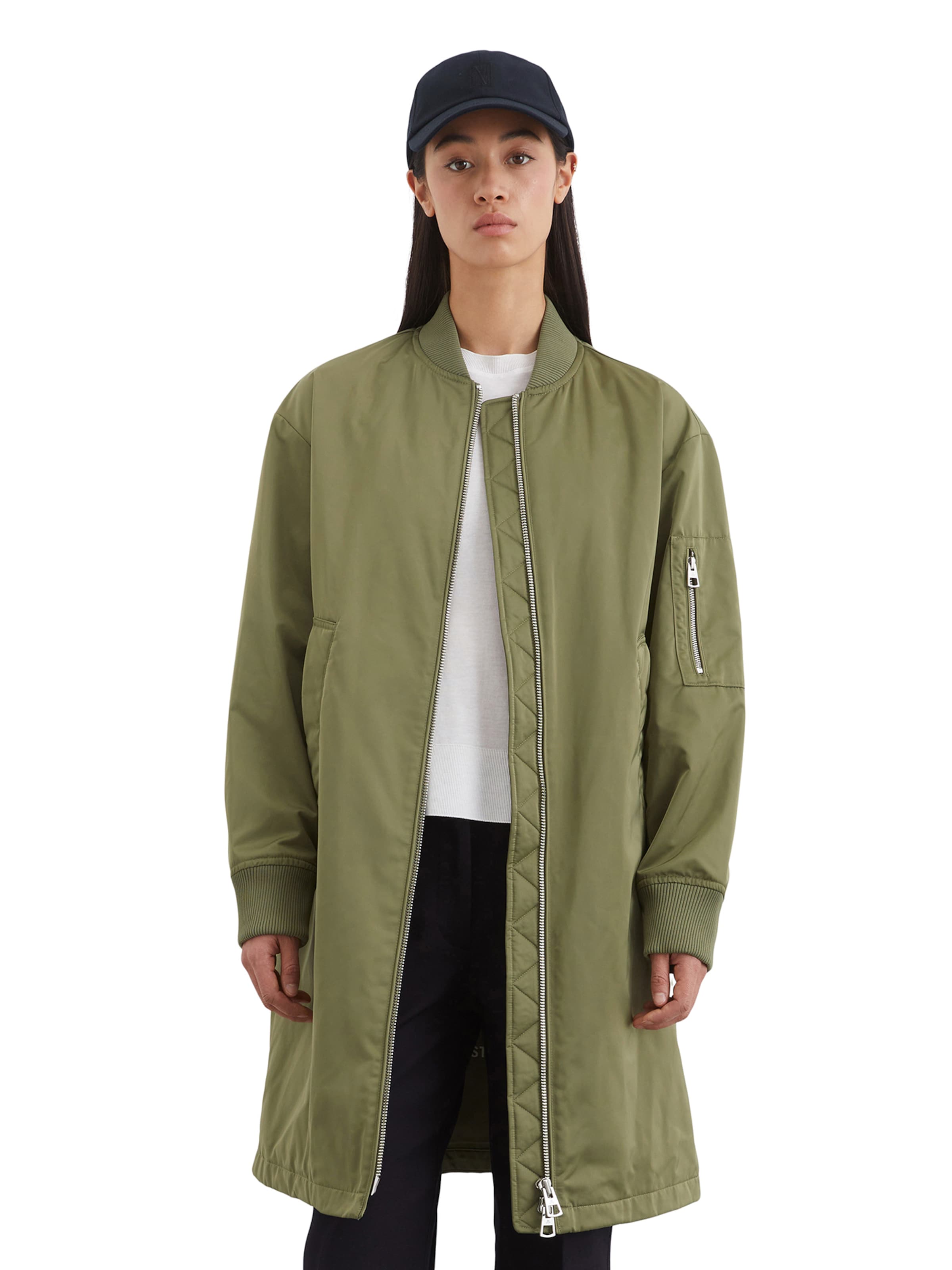 Marc O'Polo Between-seasons coat in Green: front