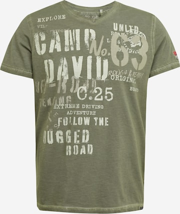 CAMP DAVID Shirt in Olive ABOUT YOU