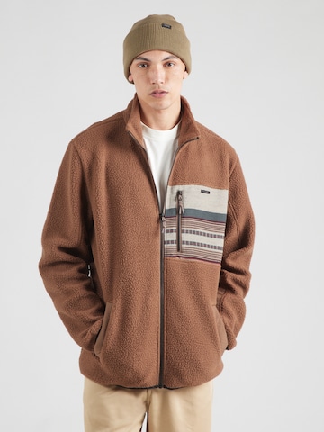 Iriedaily Fleecejacke 'Wonderer Track' in Braun: Vorderseite