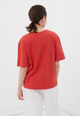 Finn Flare Rundhals-Shirt 'Basic' in Rot