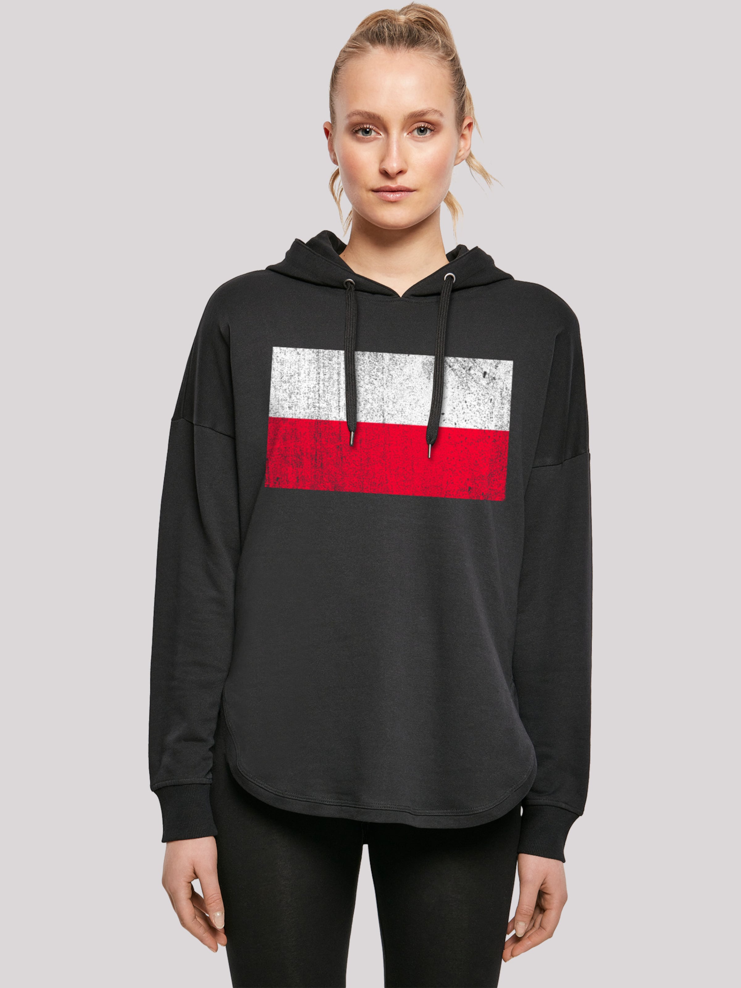 F4NT4STIC Sweatshirt \'Poland Polen Flagge distressed\' in Black | ABOUT YOU