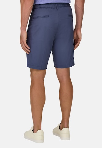 Regular Pantalon à plis Boggi Milano en bleu