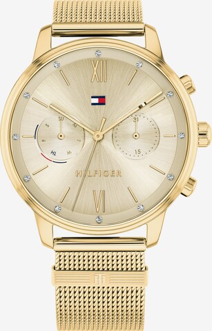 Montre à affichage analogique TOMMY HILFIGER en or : devant