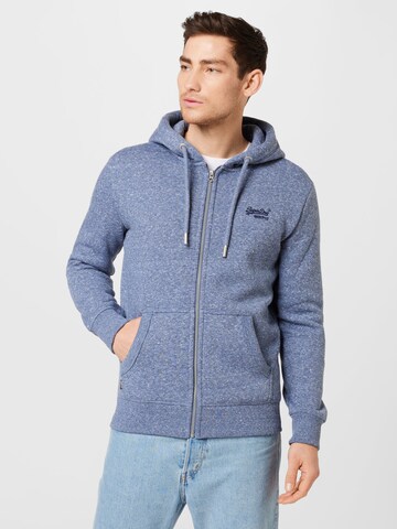 Superdry Sweatjacke in Blau: predná strana