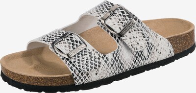 Lumberjack Pantolette 'Jolie ' in silbergrau / schwarz / weiß, Produktansicht