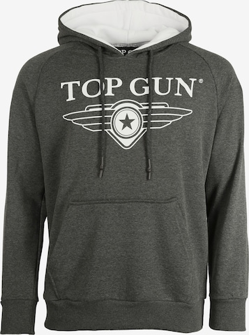 TOP GUN Sweatshirt 'TG20201043' in Grijs: voorkant