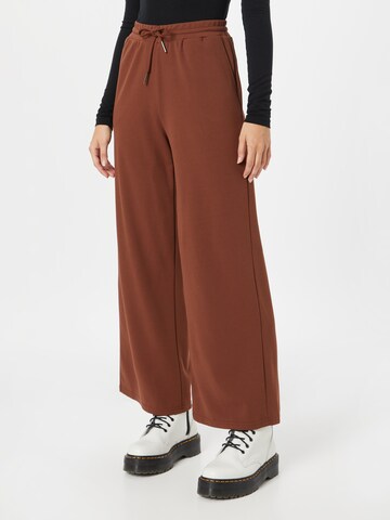 Noisy may Wide leg Trousers 'Jasa' in Brown: front