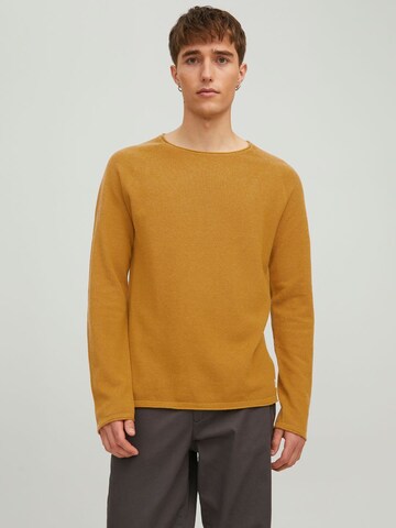 JACK & JONES Klasický střih Svetr 'Hill' – hnědá: přední strana