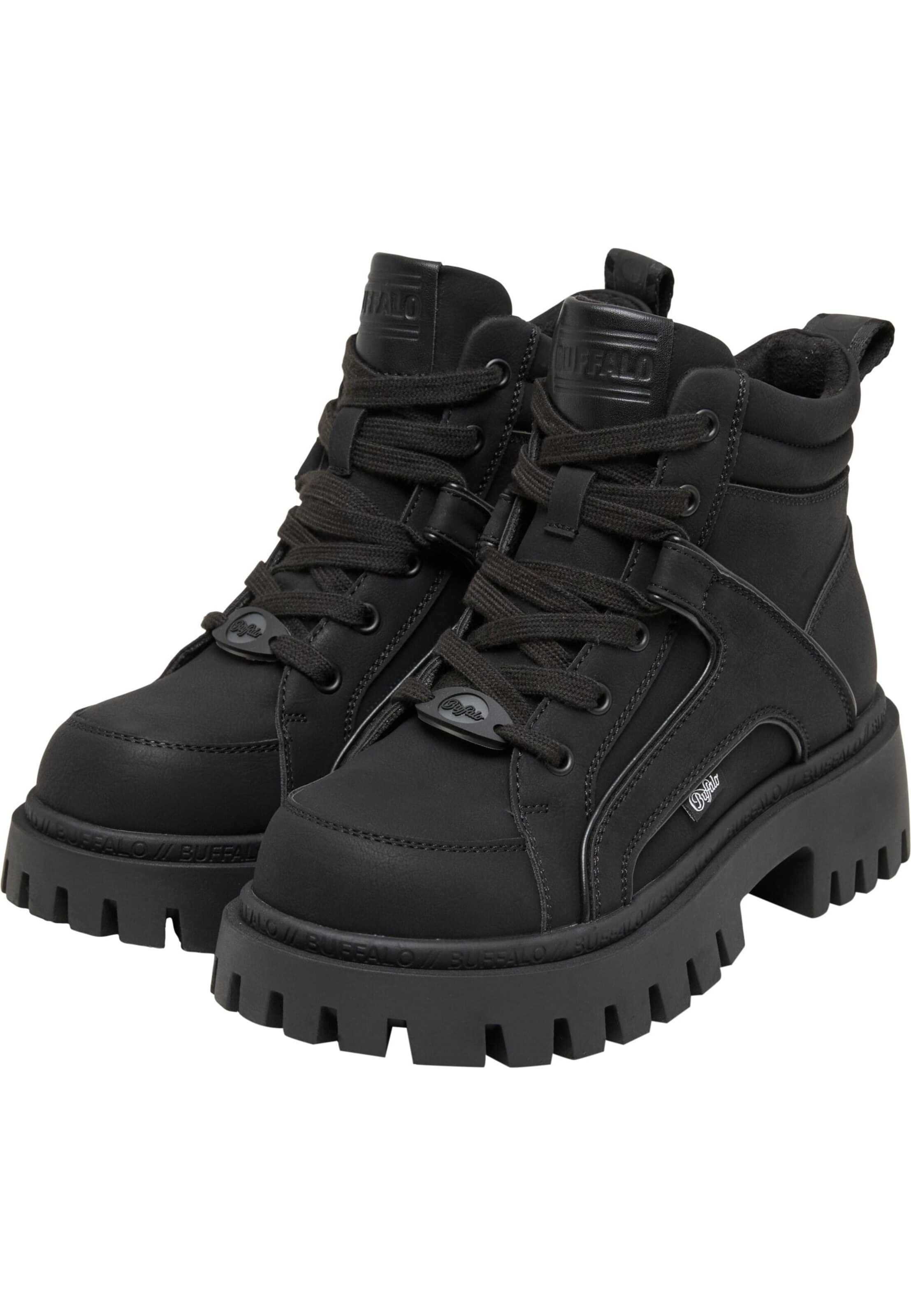 Stivaletto stringato 'Zanos' di BUFFALO in nero