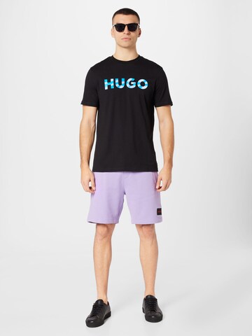 HUGO - Regular Calças 'Diz' em roxo