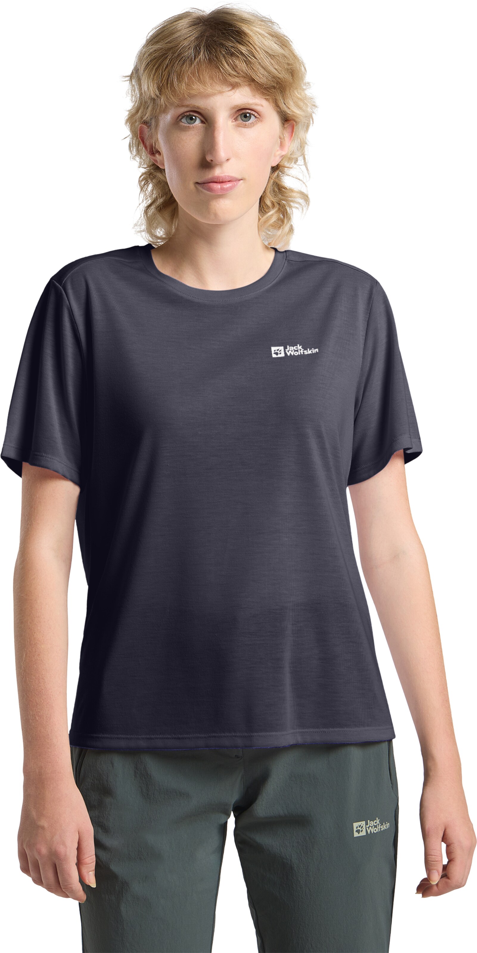 JACK WOLFSKIN Performance Shirt in Grey: front