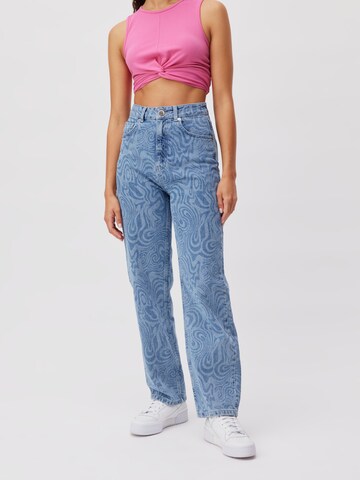 Wide leg Jeans 'Shari' de la LeGer by Lena Gercke pe albastru: față