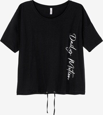 SHEEGO Oversized Shirt in Black: front